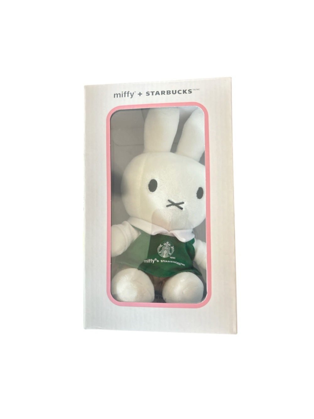 miffy + Starbucks White Bunny Plush Toy in Green Outfit